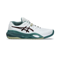 ASICS Gel Resolution X Mens Tennis Shoes - White/Dark Aubergine