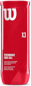 Wilson X3 Performance Padel Balls - 3 Ball Tube