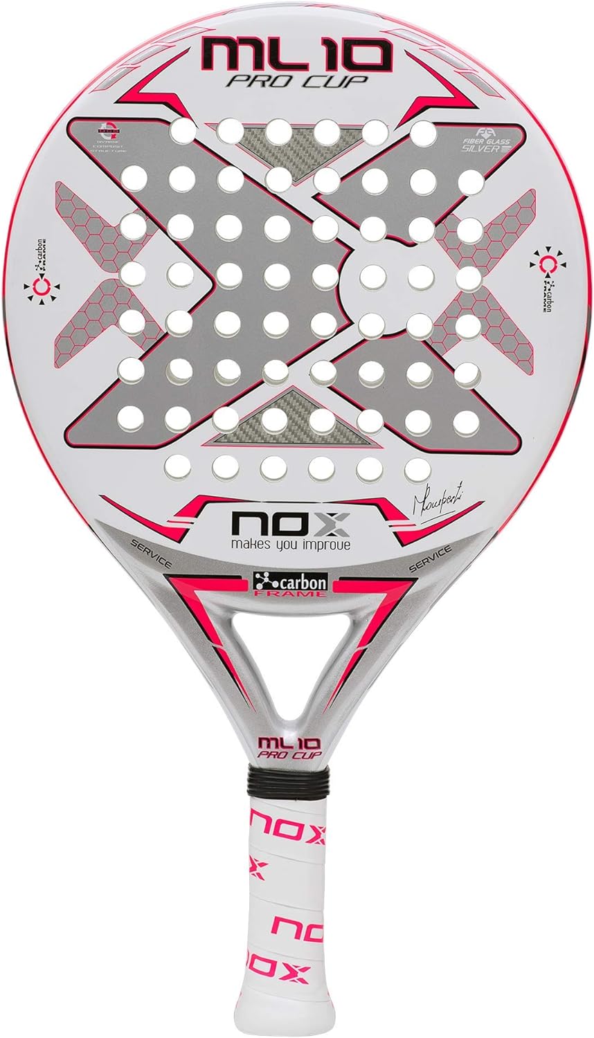 NOX Pala ML10 Pro Cup Silver Padel Racket + Cover 2023 Racketworld UK