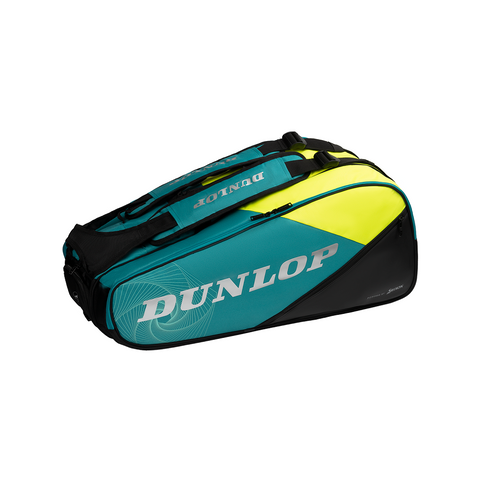 Dunlop SX Performance 8 Tennis Racket Bag - Teal/Yellow