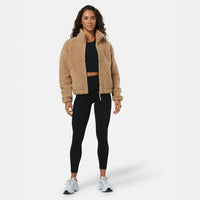 Gym + Coffee Industry High Collar Jacket - Sandstone