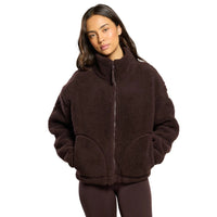 Gym + Coffee Industry Fleece High Collar Jacket - Mocha Bean