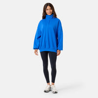 Gym + Coffee Snap Collar Sierra Sweatshirt - Azure Blue