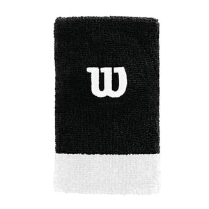 Wilson Extra Wide Wristband - Black/White - 1 Pair