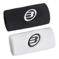 Bullpadel Wide Wristband - 2 Pack - White/Black