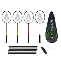 Karakal CT Attack Graphite 4 Player Badminton Set With Net & Shuttles