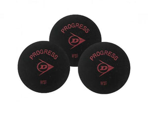 Dunlop Progress Red Dot Squash balls - 3 Pack