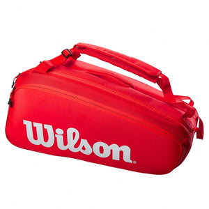 Wilson Super Tour 9 Red Tennis Racket Bag - 2024