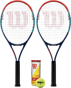 Wilson Impact 2 Player Tennis Racket Set Inc 3 Tennis Balls
