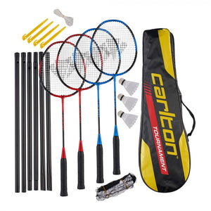Carlton Tournament Blue/Red 4 Player Badminton Set With Net & Shuttles