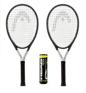 2 x Head Ti S6 Tennis Rackets + 3 Head Tennis Balls & Covers