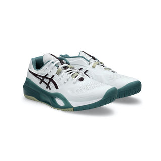 ASICS Gel Resolution X Mens Tennis Shoes - White/Dark Aubergine