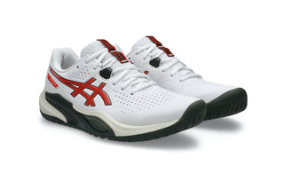 ASICS Gel Challenger 15 Mens Tennis Shoes - White/Cherry Tomato - 2026