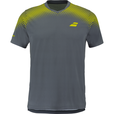 Babolat Aero Crew Neck Tee - Grey/Aero