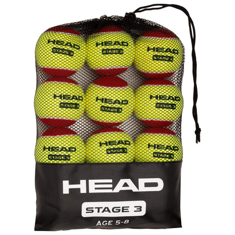 HEAD Stage 3 Red Tennis Balls - 12 Ball Bag