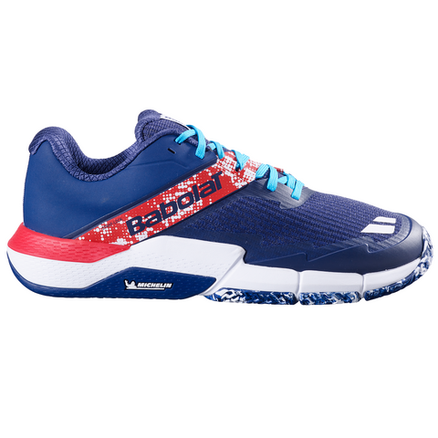 Babolat Movea 2 Men's Padel Shoes - Dark Blue/ Chilli Red