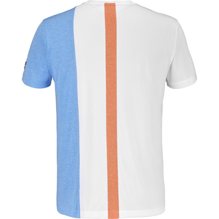 Babolat Play Crew Neck T-Shirt - White/Blue Heather