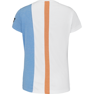 Babolat Play Women's Cap Sleeve Top - White/Blue Heather