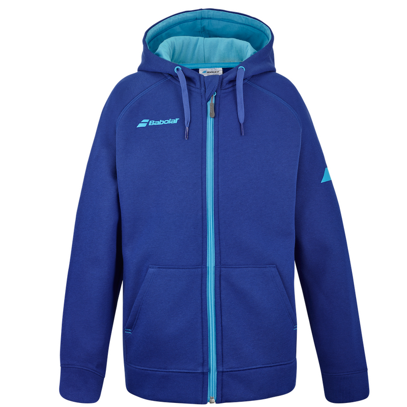 Babolat Junior Exercise Hooded Jacket - Sodalite Blue
