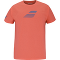 Babolat Exercise Big Flag T-Shirt - Hot Coral