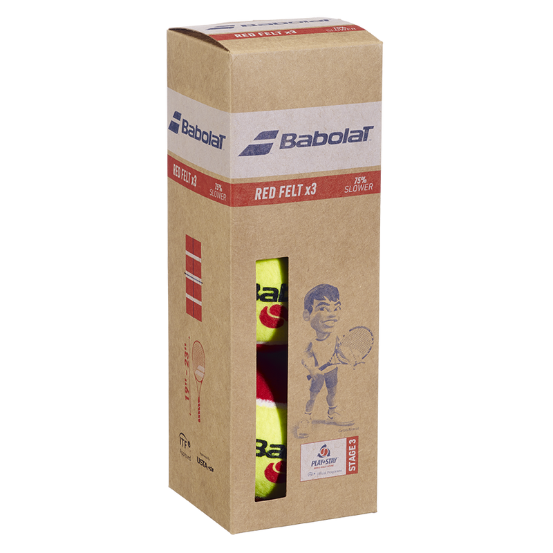 Babolat Stage 3 Red Tennis Balls - 3 Ball Tube