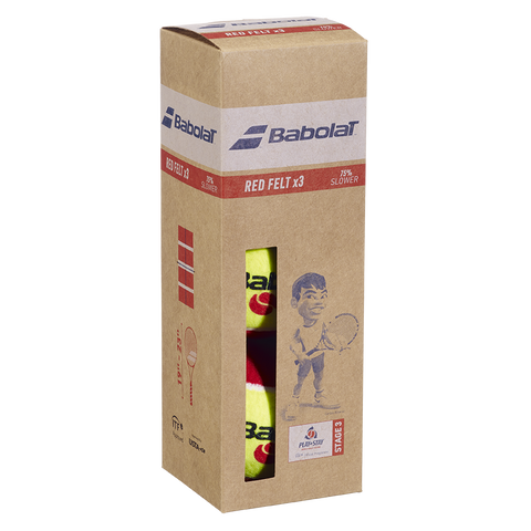 Babolat Stage 3 Red Tennis Balls - 3 Ball Tube