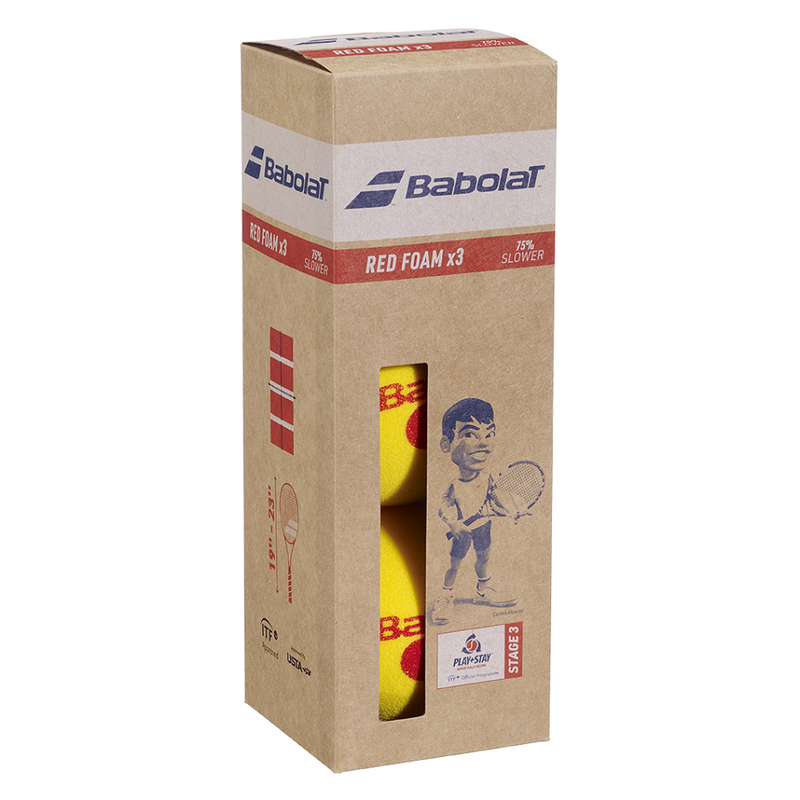 Babolat Red Foam Stage 3 Tennis Balls - 3 Pack