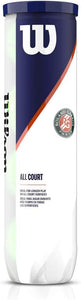 Wilson Roland Garros All Court Tennis Balls - 4 Ball Tube