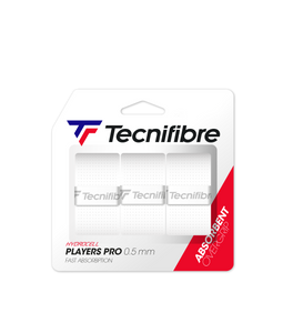 Tecnifibre Hydrocell Players Pro Overgrip 3 Grip Pack - White