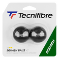 Tecnifibre Double Yellow Dot Squash Balls - 2 Pack - Pro