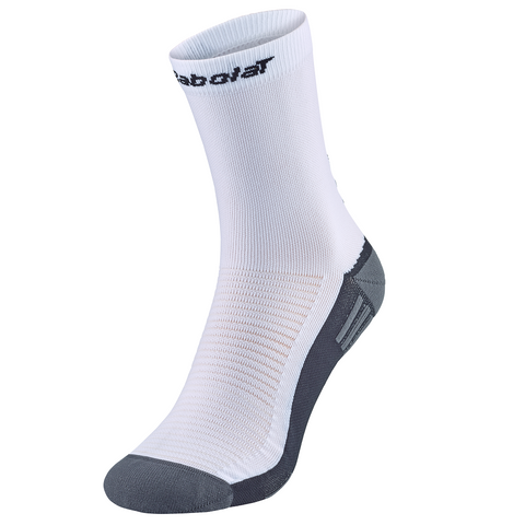 Babolat Motion Padel Mid Calf Socks - White/Black - 1 Pair