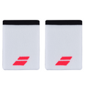 Babolat Logo Jumbo Wristband - 2 Pack - White/Strike Red