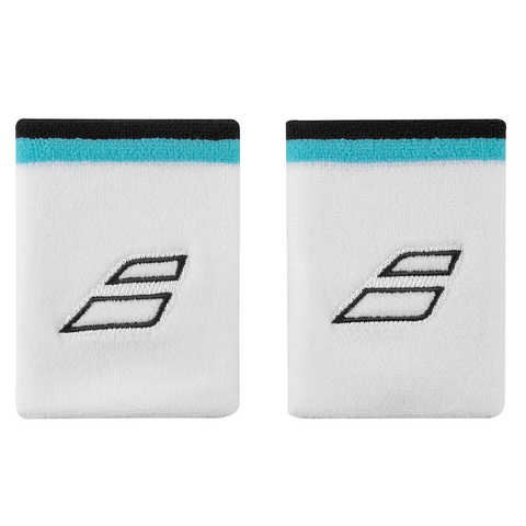 Babolat Terry Jumbo Wristband - 2 Pack - White/Estate Blue