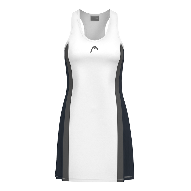 HEAD Womens CLUB 25 Tennis Dress - White/Navy