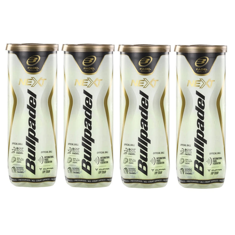 Bullpadel NEXT Padel Balls - 4 Tubes/ Dozen Balls