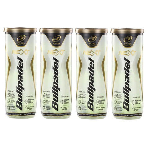 Bullpadel NEXT Padel Balls - 4 Tubes/ Dozen Balls