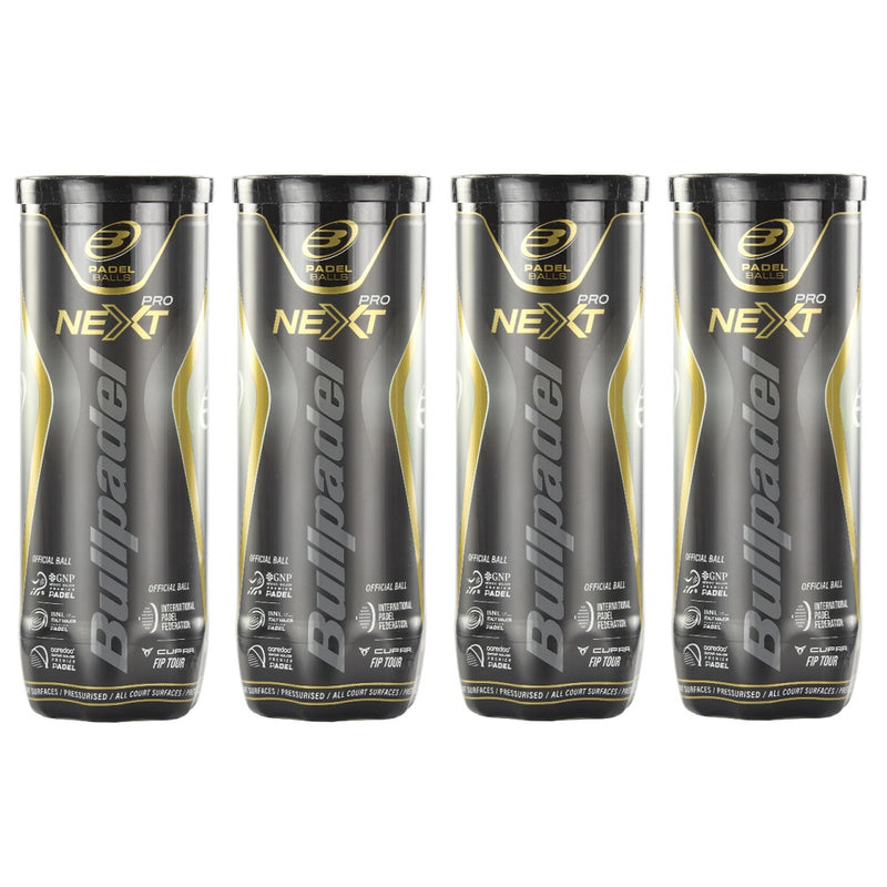 Bullpadel Next Pro Padel Balls - 4 Tubes/ Dozen Balls