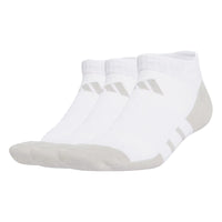 Adidas Mens Cushioned Low Cut Socks - 3 Pairs - White