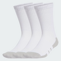 Adidas Mens Cushioned Crew Socks - Pack of 3 - White/Grey