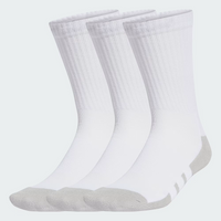Adidas Mens Cushioned Crew Socks - Pack of 3 - White/Grey