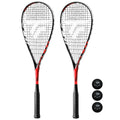 Tecnifibre Cross Shot Squash Racket Twin Set Includes 3 Balls