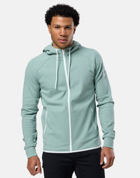 Gym + Coffee Chill Full Zip Men's Hoodie - Summer Green