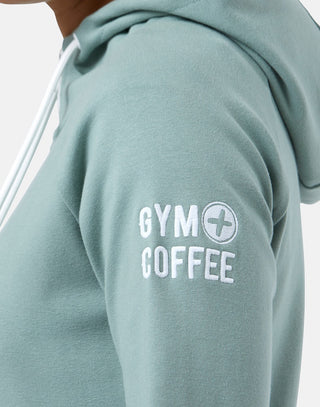 Gym + Coffee Chill Full Zip Women's Hoodie - Summer Green
