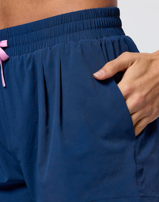 Gym + Coffee Women's Contender Shorts - Petrol Blue