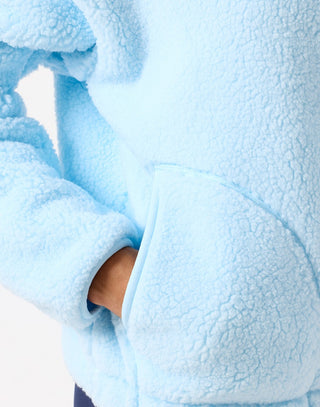 Gym + Coffee Industry High Collar Jacket - Baby Blue