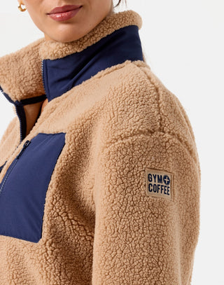 Gym + Coffee Industry Fleece Jacket - Unisex - Sandstone