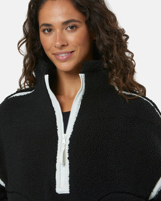 Gym + Coffee Industry Half Zip Fleece Jacket - Black