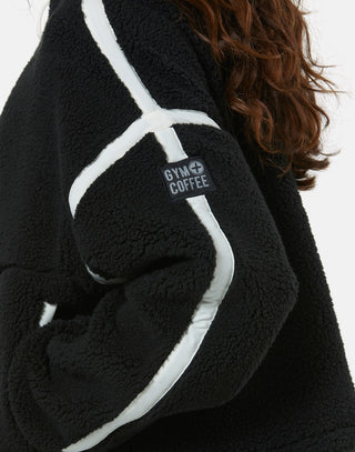 Gym + Coffee Industry Half Zip Fleece Jacket - Black