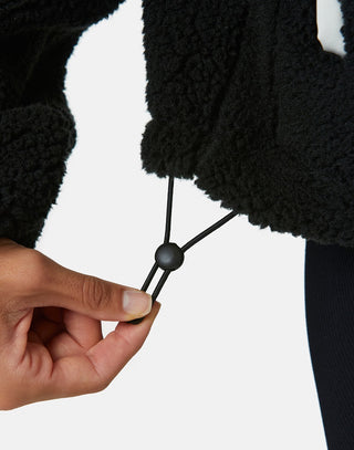 Gym + Coffee Industry Half Zip Fleece Jacket - Black