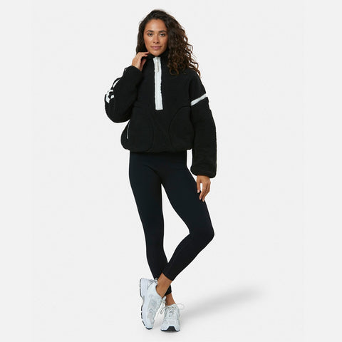 Gym + Coffee Industry Half Zip Fleece Jacket - Black